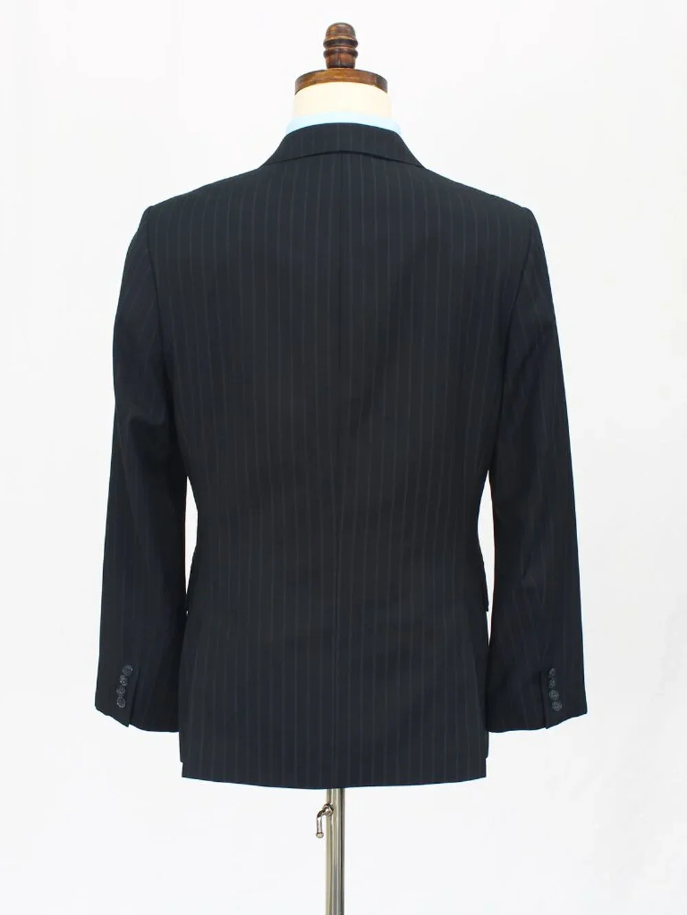 Express 40R 34x32 Black Full Suit 2-Button Stripe R706
